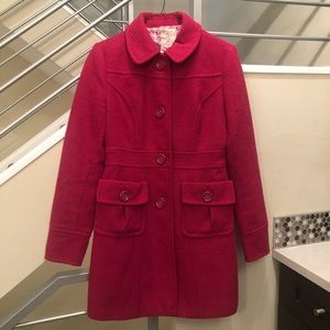 Tulle Mid Length Coat - Magenta